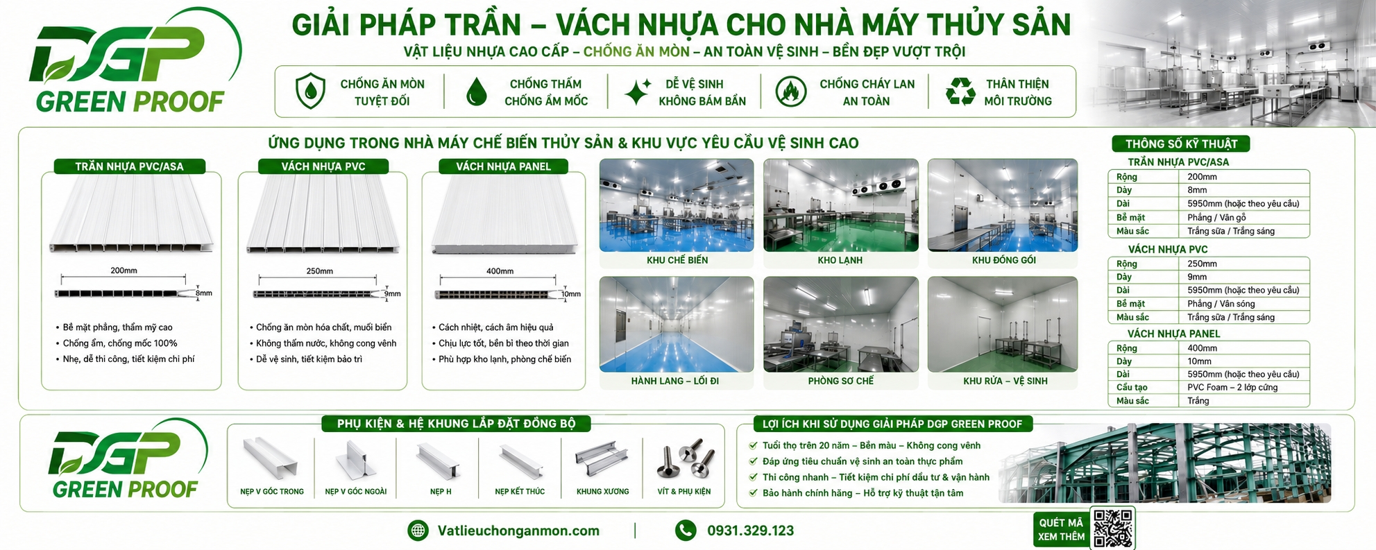 Giải Pháp Trần Vách Nhà Máy Thủy Hải Sản 