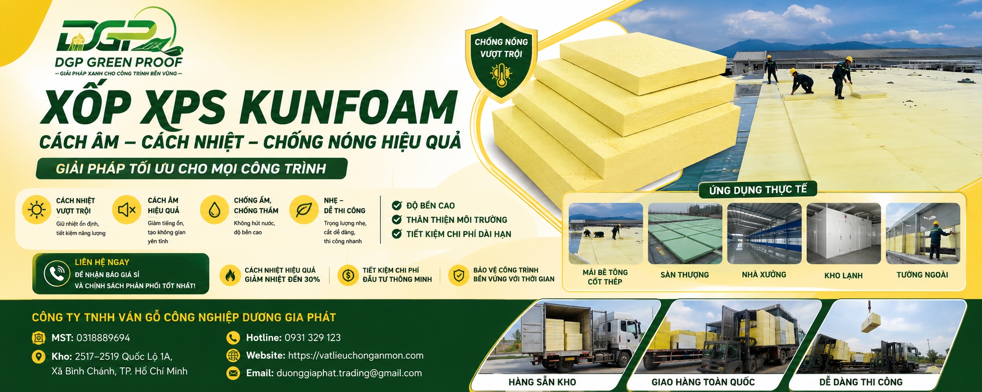 XỐP XPS FOAM CÁCH ÂM CÁCH NHIỆT
