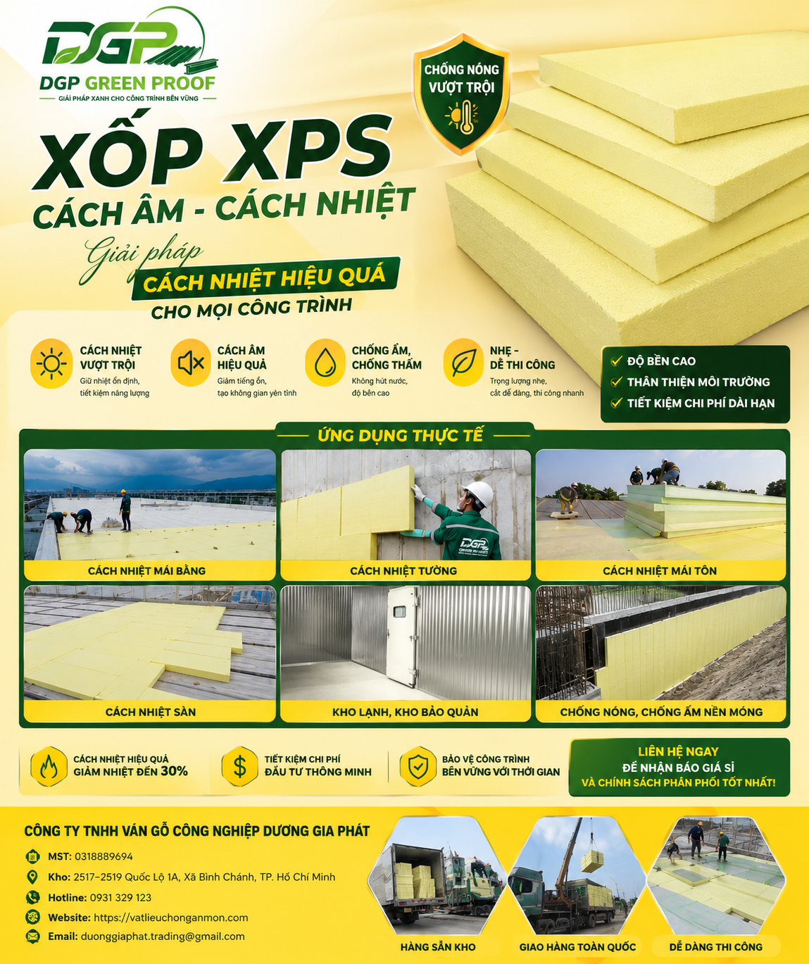 BÁO GIÁ XỐP CÁCH NHIỆT XPS
