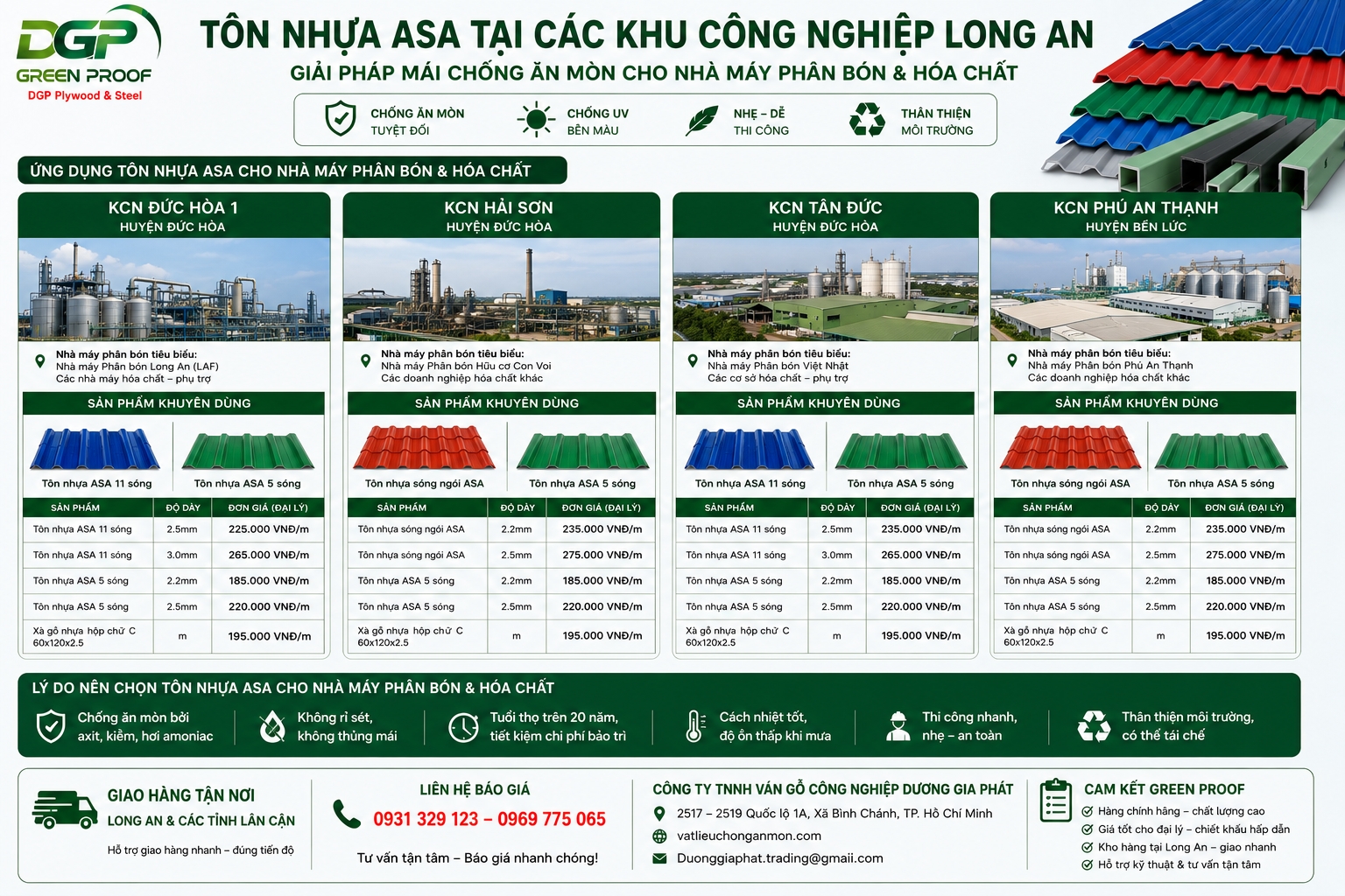 Tôn Nhựa ASA Long An | Giải Pháp Chống Ăn Mòn Cho Nhà Máy & Nhà Xưởng